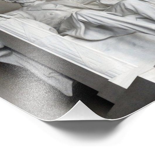 Abraham Lincoln Statue Lincoln Memorial Washington Fotodruck (Ecke)