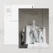 Abraham Lincoln Statue Lincoln Memorial Washington Postkarte (Vorne/Hinten)