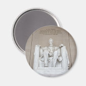 Abraham Lincoln Statue Magnet (Vorderseite/Rückseite)