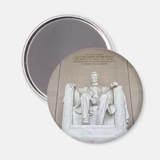 Abraham Lincoln Statue Magnet (Vorderseite/Rückseite)