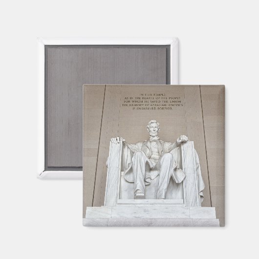 Abraham Lincoln Statue Magnet (Vorderseite/Rückseite)