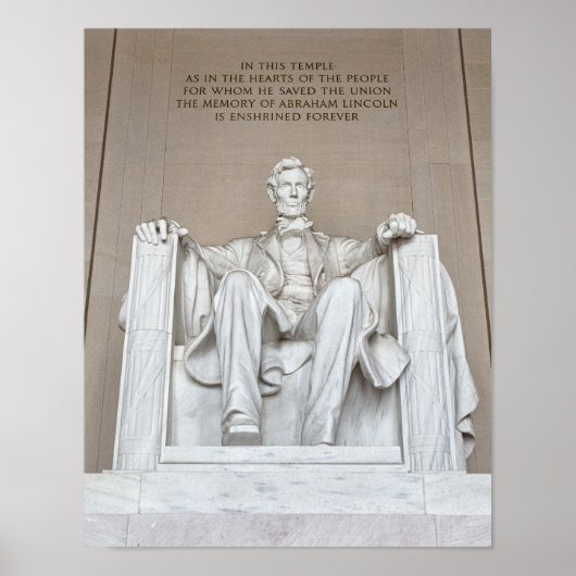 Abraham Lincoln Statue Poster (Vorne)