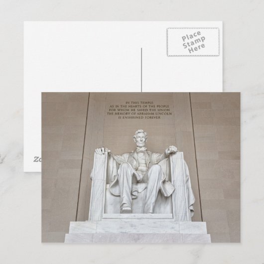 Abraham Lincoln Statue Postkarte (Vorne/Hinten)