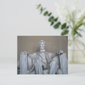Abraham Lincoln Statue Postkarte (Stehend Vorderseite)