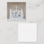 Abraham Lincoln Statue Quadratische Visitenkarte (Vorne/Hinten)