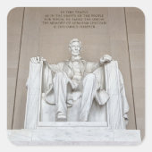 Abraham Lincoln Statue Quadratischer Aufkleber (Vorderseite)
