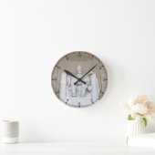 Abraham Lincoln Statue Runde Wanduhr (Zuhause)