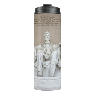 Abraham Lincoln Statue Thermosbecher