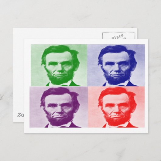 Abraham Lincoln T - Shirt & Geschenke Postkarte (Vorne/Hinten)