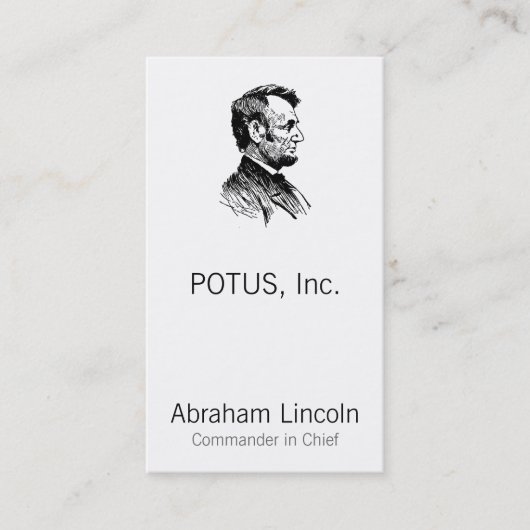 Abraham Lincoln Terminkarte (Vorderseite)