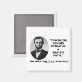 Abraham Lincoln Towering Genius Disdains Beaten Magnet (Vorderseite/Rückseite)