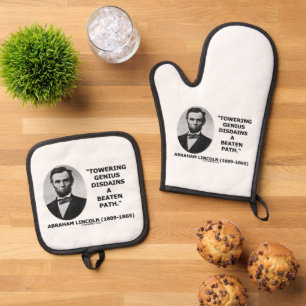 Abraham Lincoln Towering Genius verachtet ausgetre Ofenhandschuh & Topflappen-Set