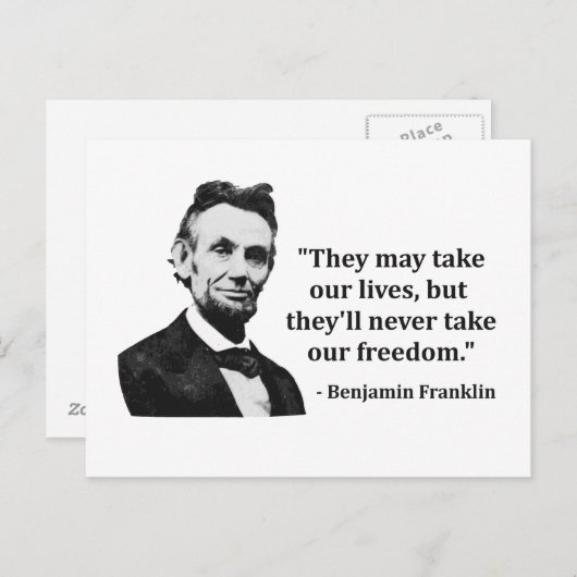 Abraham Lincoln Troll Zitat Postkarte (Vorne/Hinten)