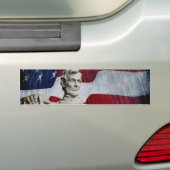 Abraham Lincoln und die Flagge Autoaufkleber (Auf Auto)
