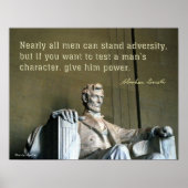 Abraham Lincoln und ein männlicher Charakter Poster (Vorne)