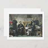 Abraham Lincoln und sein Kabinett Postkarte (Vorne/Hinten)