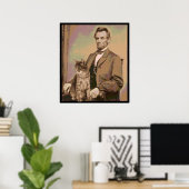 Abraham Lincoln und seine Katze "Dixie" Poster (Heimbüro)