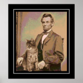 Abraham Lincoln und seine Katze "Dixie" Poster (Vorne)