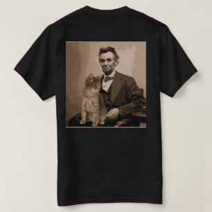 Abraham Lincoln und seine Katze "Dixie". T-Shirt