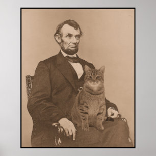 Abraham Lincoln und seine Katze "Gloria 2 Poster