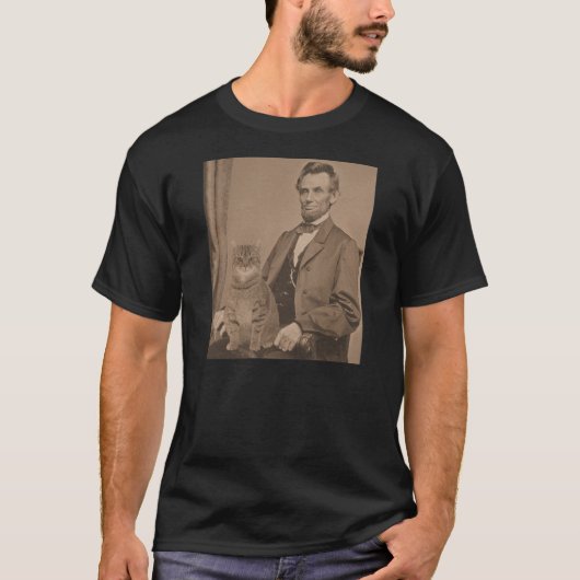 Abraham Lincoln und seine Katze "Gloria" 3 T-Shirt (Vorderseite)