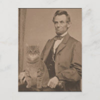 Abraham Lincoln und seine Katze "Gloria"