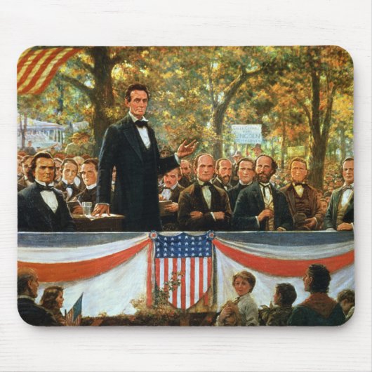 Abraham Lincoln und Stephen A. Douglas Mousepad (Vorne)