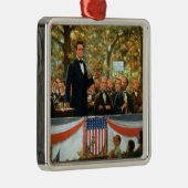 Abraham Lincoln und Stephen A. Douglas Ornament Aus Metall (Rechts)