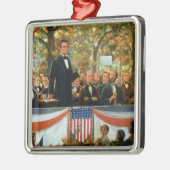 Abraham Lincoln und Stephen A. Douglas Ornament Aus Metall (Links)