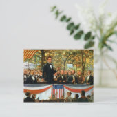 Abraham Lincoln und Stephen A. Douglas Postkarte (Stehend Vorderseite)