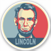 Abraham Lincoln US Präsident Hope Style Aufkleber (Vorderseite)