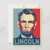 Abraham Lincoln US Präsident Hope Style Einladung (Vorderseite)