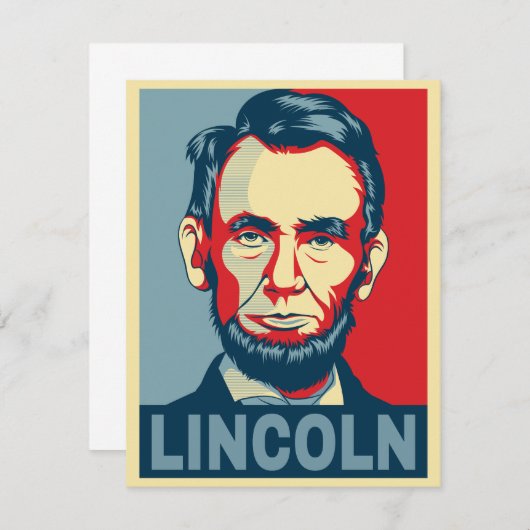 Abraham Lincoln US Präsident Hope Style Einladung (Vorne/Hinten)