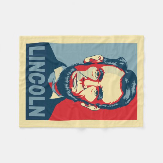 Abraham Lincoln US Präsident Hope Style Fleecedecke (Vorderseite (Horizontal))