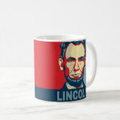 Abraham Lincoln US Präsident Hope Style Kaffeetasse (VorderseiteRechts)