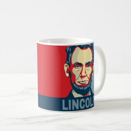 Abraham Lincoln US Präsident Hope Style Kaffeetasse (VorderseiteRechts)