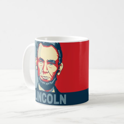 Abraham Lincoln US Präsident Hope Style Kaffeetasse (Vorderseite Links)