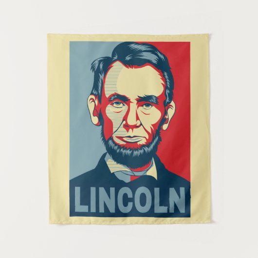 Abraham Lincoln US Präsident Hope Style Wandteppich (Vorderseite)