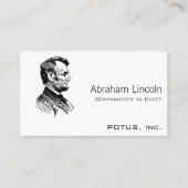 Abraham Lincoln Visitenkarte (Vorderseite)