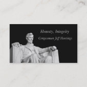 Abraham Lincoln Visitenkarte (Vorderseite)