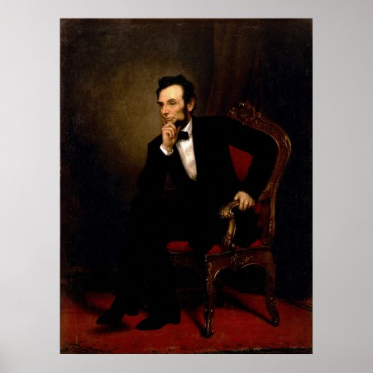 Abraham Lincoln von George Peter Alexander Healy Poster (Vorne)