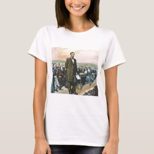 Abraham Lincoln vorträgt die Gettysburg-Adresse T-Shirt