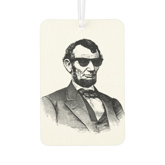 Abraham Lincoln Wearing Sunglasses Autolufterfrischer (Rückseite)