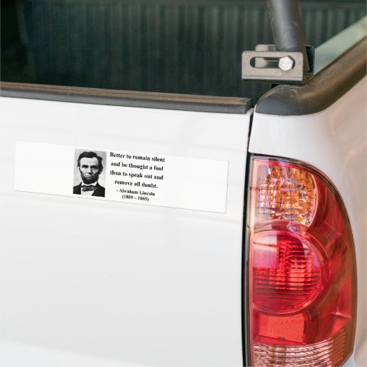 Abraham Lincoln-Zitat 15b Autoaufkleber (Auf Lkw)