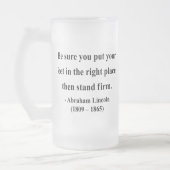 Abraham Lincoln-Zitat 16a Mattglas Bierglas (Links)