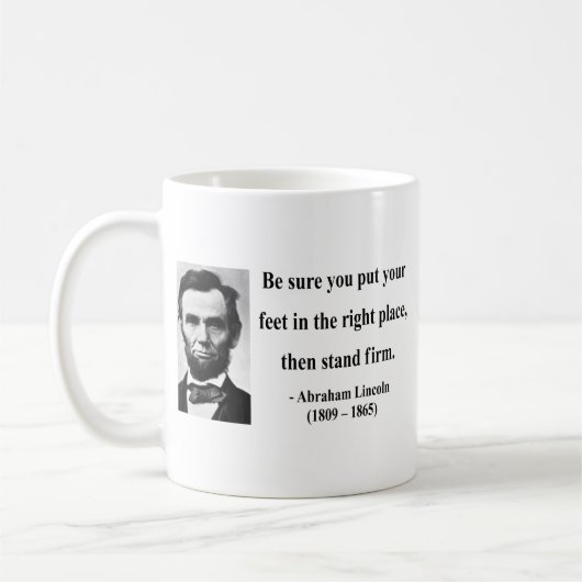 Abraham Lincoln-Zitat 16b Kaffeetasse (Links)