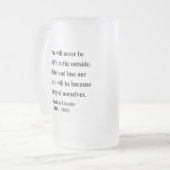Abraham Lincoln-Zitat 1a Mattglas Bierglas (Vorderseite Links)