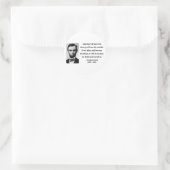 Abraham Lincoln Zitat 1b Runder Aufkleber (Tasche)