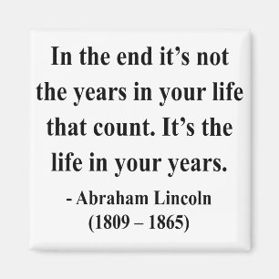 Abraham Lincoln-Zitat 2a Magnet