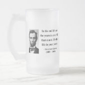 Abraham Lincoln-Zitat 2b Mattglas Bierglas (Links)